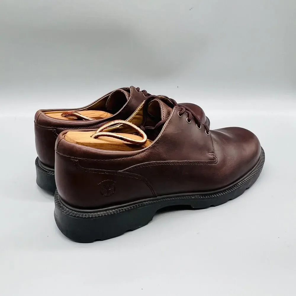 Timberland Shoes Mens 10 Brown Leather SMART Comfort Oxford Casual Walking